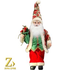 PAPAI NOEL VERMELHO / VERDE 50CM