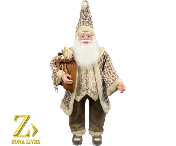 PAPAI NOEL LINHO / MARROM 140CM