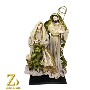 Sagrada Família Tecido Verde 30cm