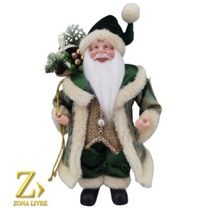 PAPAI NOEL GREEN/GOLD 30CM