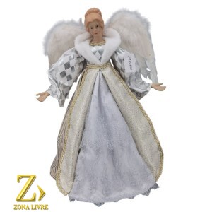 ANJO TOPO DE ARVORE GOLD/WHITE 60CM